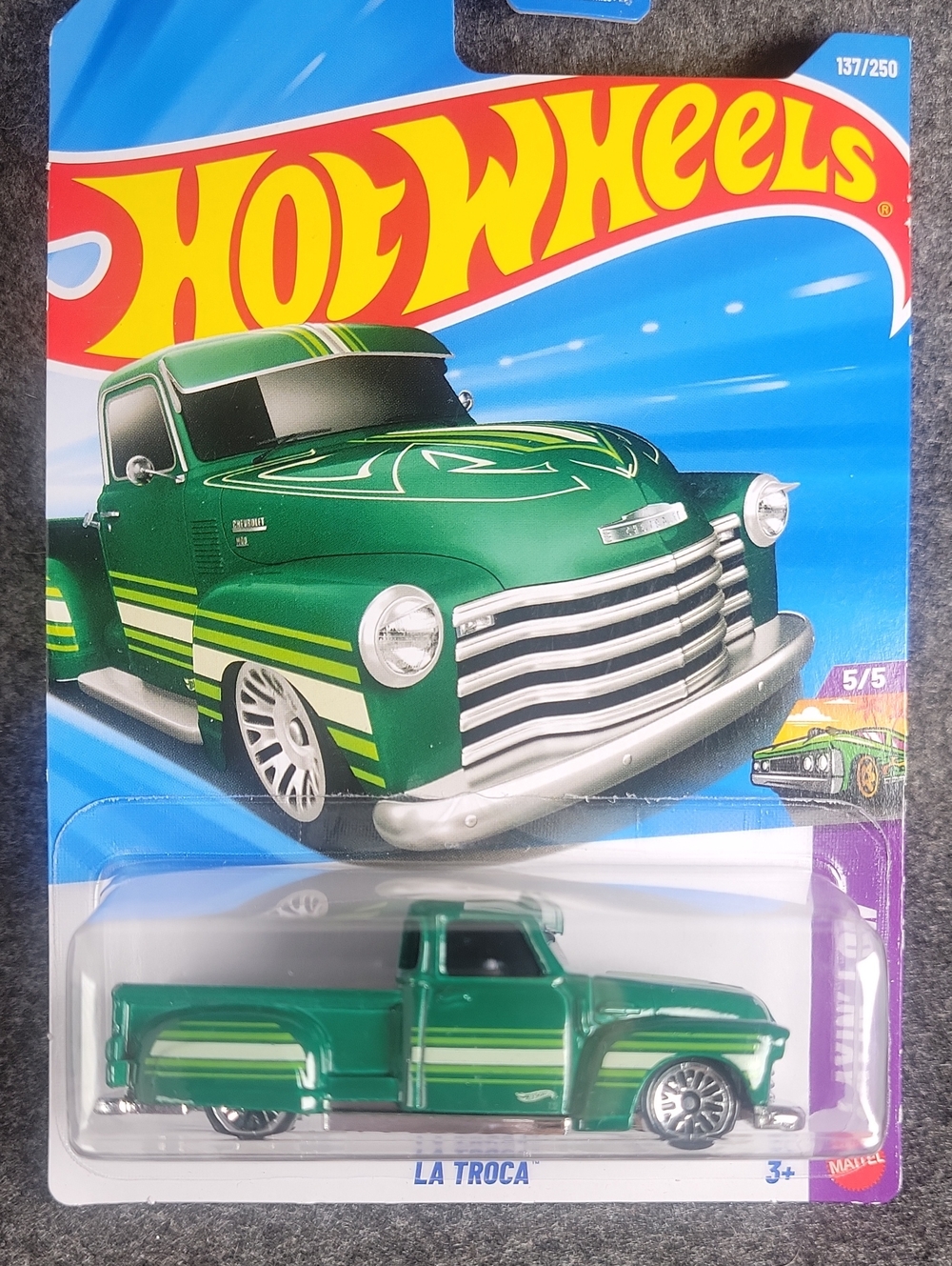 Hot Wheels La Troca Green Toy Truck - Collectible Diecast